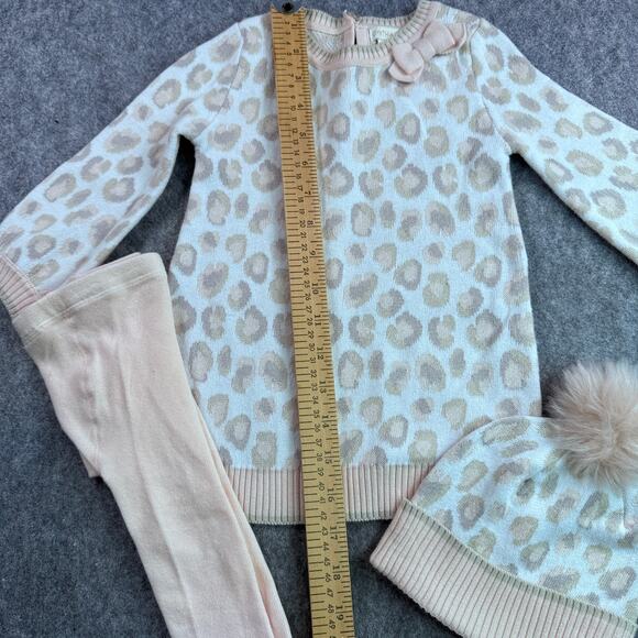 Cynthia Rowley 12M NWOT Baby Leopard Sweater Dress with Tights and Hat - Picture 4 of 6